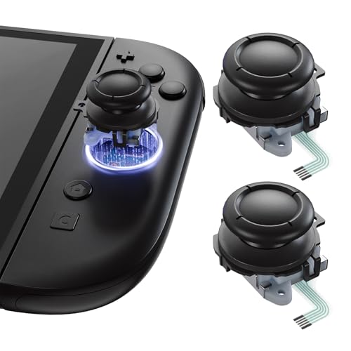 eXtremeRate Replacement 3D Joystick for Nintendo Switch 2 JoyCon, Controller Left Right Analog Stick Thumbsticks with Repair Tools for JoyCon 2, Multi-Colors Options - Black - color: Black
