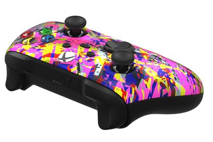 Custom Controllerzz Wireless Controller for Microsoft Xbox Series X/S & Xbox One - Custom Soft Touch Feel - Custom Series X/S Controller (X/S Neon Drip) - color: X/S Neon Drip