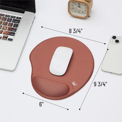 Mr. Pen- Ergonomic Mouse Pad with Wrist Rest | Breathable Fabric with Memory Foam Cushion, Non-Slip Rubber Base, Gel Mouse Pad with Wrist Support - color: Brown