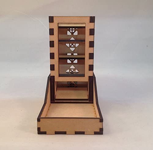 Mini Dice Tower v1 Clear Acrylic Window Laser Cut MDF Unique Fast Shipping