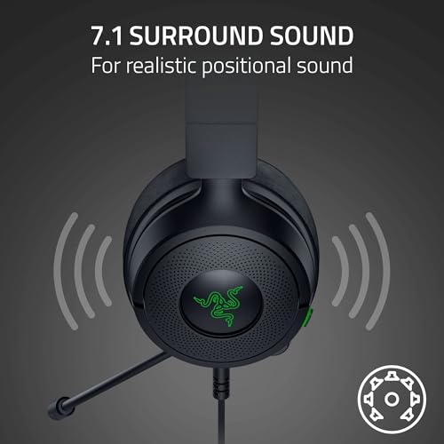 Razer Kraken Kitty V3 X Wired Gaming Headset, Kitty Ears, Black | HyperClear Cardioid Mic, 40 mm Drivers, 7.1 Surround Sound, Comfy Ear Cushions, Cross-Platform via 3.5mm PC, PS5, Xbox - color: Black
