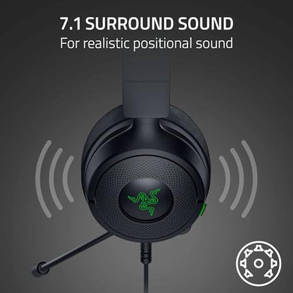 Razer Kraken Kitty V3 X Wired Gaming Headset, Kitty Ears, Black | HyperClear Cardioid Mic, 40 mm Drivers, 7.1 Surround Sound, Comfy Ear Cushions, Cross-Platform via 3.5mm PC, PS5, Xbox - color: Black