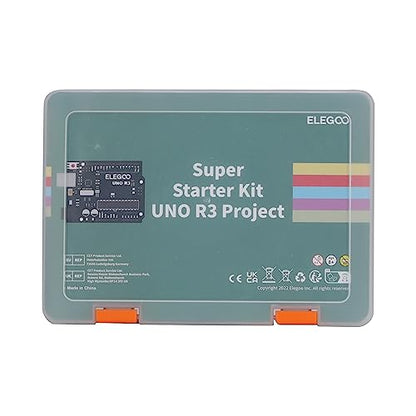 ELEGOO UNO R3 Project Super Starter Kit with PDF Tutorial for Beginners | Compatible with Arduino, 22+ Hands-on Projects, Upgraded Starter Kits with Power Supply, STEM, DIY Basic Circuit Building