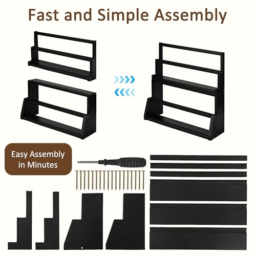 4-Tier Wooden Trading Card Display Stand - Black Detachable Wooden Display for Graded Cards, Baseball & Basketball Card Collection Showcase(WD4340) - color: Black 4-tier