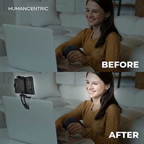 HumanCentric Video Conference Lighting Kit, Camera Light for Zoom Meetings, Streaming Video Face Light, Easy Setup for Remote Work, Computer Monitor or Laptop Light for Video Conferencing