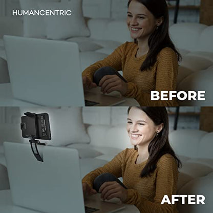 HumanCentric Video Conference Lighting Kit, Camera Light for Zoom Meetings, Streaming Video Face Light, Easy Setup for Remote Work, Computer Monitor or Laptop Light for Video Conferencing