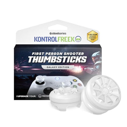 KontrolFreek FPS Freek Galaxy White for Xbox One and Xbox Series X Controller | Performance Thumbsticks | 1 High-Rise, 1 Mid-Rise | White