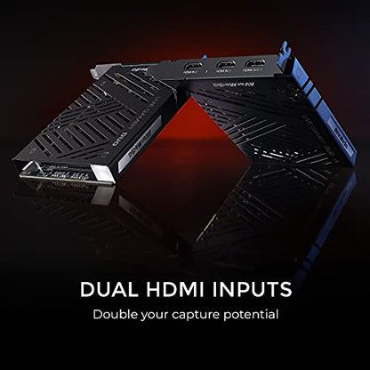 AVerMedia Live Gamer Duo. Dual HDMI 1080p PCIe Video Capture Card, Stream with 4k60 HDR and FHD 240fps Pass-Through, Work with DSLR, Xbox Series x/s, PS5, Nintendo Switch, Windows 11 (GC570D) - size: 1080p60 - GC570D Live Gamer DUO