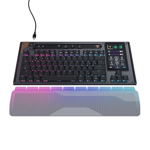 Turtle Beach Command Series KB7 TKL Wired Hall-Effect PC Gaming Keyboard | Touchscreen Command Display, Low-Profile Hall-Effect Switches, Double Shot PBT Keycaps, True 8K Polling, Per Key RGB, Black - style: KB7 Keyboard