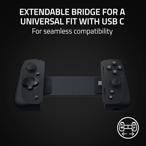 Razer Kishi V2 Gaming Controller for Android & iPhone 15 Series (USB C): Console Quality Controls - Stream PC, Xbox, PlayStation Games on Phone, Mobile - Passthrough Charging - Virtual Controller Mode