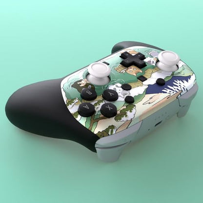 eXtremeRate DIY Replacement Faceplate Shell for Nintendo Switch 2 Pro Controller, Custom Front Housing Case, Thumbsticks and Screwdriver Tools for Switch 2 Pro Controller - Hot Spring Kitties - color: Hot Spring Kitties