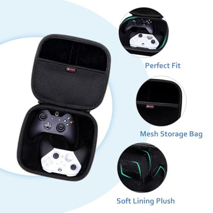 XANAD 2-in-1 Controller Case for Xbox/Playstation/Nintendo Switch/PowerA/ELISWEEN/GameSir/Diswoe/TIANHOO Wireless Controller - Hard Travel Protective Carrying Storage Bag(Black) - color: Black 2-in-1