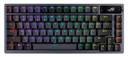 ASUS ROG Azoth Wireless Mechanical Gaming Keyboard – 75% TKL, Tri-Mode Connectivity, Hot Swappable Pre-lubed ROG NX Snow Linear Switches, PBT Keycaps, RGB, OLED Display, PC/Mac Support - Black - color: Black, size: Snow Linear, style: Azoth