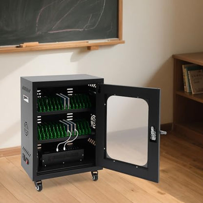 Rechargeable Mobile Phone Charging Cabinet,30 Slots Cell Phones Charging Station Portable Cellphone Charging Cart with Combination Lock, for Students and Employees, Tourists (30Slots) - size: 30Slots