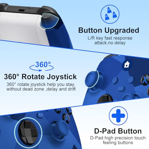 Xbox One Controller,Xbox Controller Wireless for Xbox One, Xbox Series X/S | Wireless Controller with 3.5mm Audio Jack,with 2.4GHz Wireless Adapter,Camo Blue - color: Blue