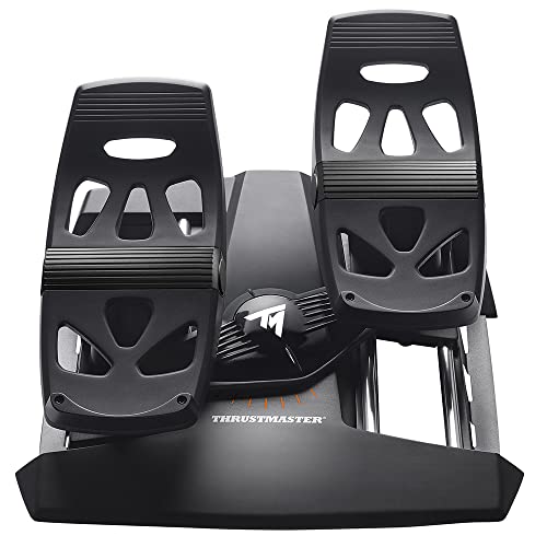 Thrustmaster TFRP Precision Flight Sim Rudder Pedals - PS5, XBOX & PC | self-centering axis, long travel, aluminum rails, differential breaking, for all types of flight, adjustable resistance