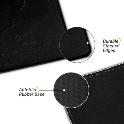 Gaming Mouse Pad with Anti-Slip Rubber Base, Extended Large Computer Mouse Mat with Stitched Edges, Long XL Anime Mousepad for Laptop and Keyboard, 31.5 x 11.8 inch (Dark Full Moon) - color: Dark Full Moon