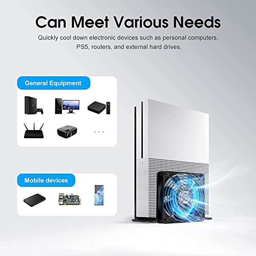 ELUTENG 120mm Fan With 3 Speed 5V USB Powered Case Fan 1500PRM Gaming PC Portable Cooling Suitable for Tablet TV Receiver Router DVR Play Station Xbox Computer and More - size: 120mm USB Speed Fan Standard
