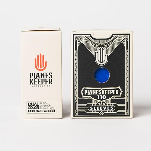 Matte Dual Standard Size Card Sleeves | 110 Pack (63×88mm) Standard Size | Textured Back, Clear Front, Double-Sleeving | Compatible with Magic The Gathering | TCG Sleeves (Runeblue) - color: Runeblue