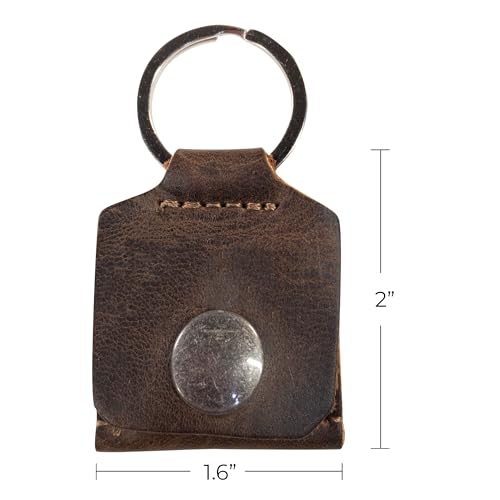 Hide & Drink Rustic Leather Switch Cartridge Game Keychain/SD Card/Guitar Pick Holder Handmade (Bourbon Brown) - color: Bourbon Brown