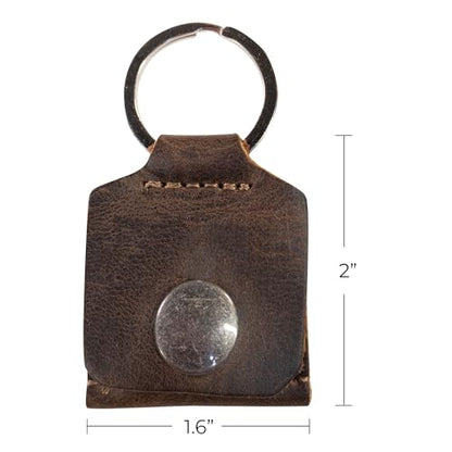 Hide & Drink Rustic Leather Switch Cartridge Game Keychain/SD Card/Guitar Pick Holder Handmade (Bourbon Brown) - color: Bourbon Brown