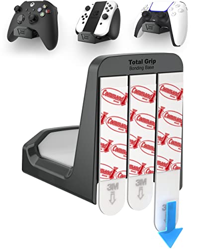 TotalMount Controller Wall Mount – Removable Adhesive – Non-Slip (1 Pack) | Designed in USA: For PS5, Xbox, and Nintendo Controllers – Stand Won’t Damage Your Wall With Screws or Permanent Adhesive - color: Premium Black – One Pack