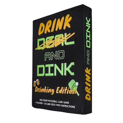 On-Court Pickleball Card Game – Drink & Dink – 25 Fun & Chaotic Challenge Cards for Competitive, Laugh-Out-Loud Pickleball Drinking Matches - color: Orange