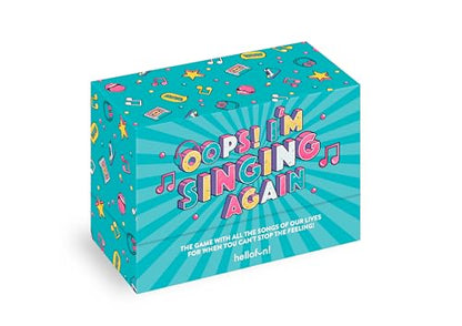 Hellofun! Music Board Games OOPS I`M Singing Againg | Musical Playing Cards Games | Family Games | Sing, Hum, Dance & Guess Songs | Game Night & Travel 4-12 Players | Ages 14+