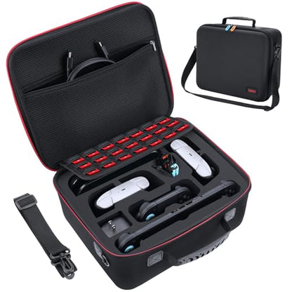 Migitec All-In-1 Travel Carrying Case Compatible with Nintendo Switch 2 | Protective Hard Case for Switch 2 Console, Dock, Pro Controllers, Joy-Con Grip, Power Adapter, 21 Games, Cables & Accessories