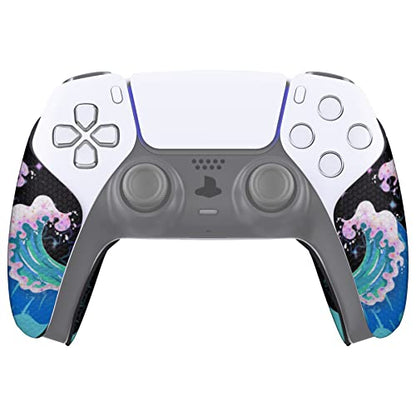 eXtremeRate PlayVital Controller Grip for ps5 Controller, Professional Textured Soft Rubber Pads Handle Grips for ps5 - Shimmering Waves - color: Waves
