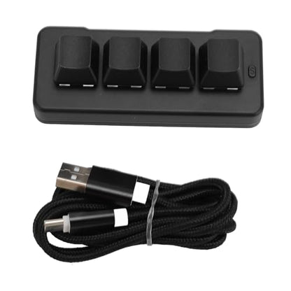 Tangxi Mini 4 Key Keypad, Support USB and Bluetooth, Self Programming, One Handed RGB Mechanical Gaming Keyboard for Phone Computer Tablet