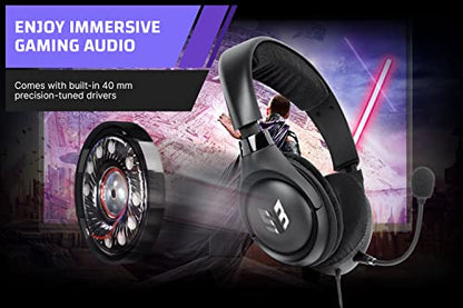 Sound Blaster Blaze V2 Over-Ear Gaming Headset with Detachable Noise-Cancelling Microphone, Volume and Mic Mute Control for PC/Mac/Consoles