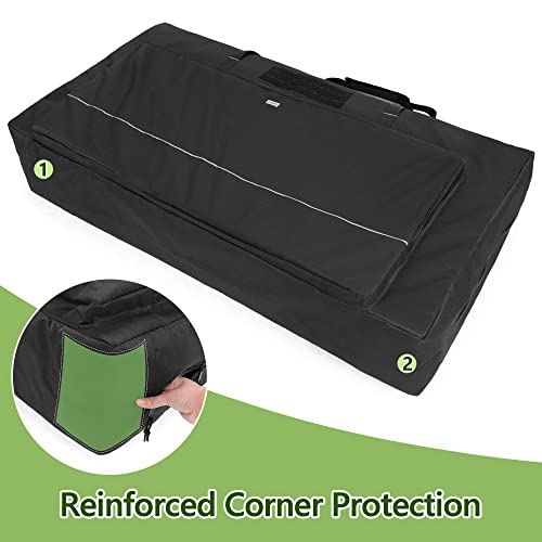 GOBUROS Cornhole Board Carrying Case 4' x 2' Fits Regulation Size, Only Bag | Cornhole Carry Bag with Front Sandbag Pockets, Corn Hole Storage Bag Two-Ways Zipper and Padded Shoulder Strap