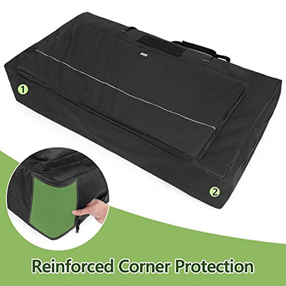 GOBUROS Cornhole Board Carrying Case 4' x 2' Fits Regulation Size, Only Bag | Cornhole Carry Bag with Front Sandbag Pockets, Corn Hole Storage Bag Two-Ways Zipper and Padded Shoulder Strap