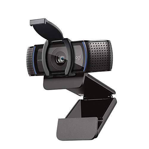 Logitech C920S HD Pro Webcam, Full HD 1080p/30fps Video Calling, Clear Stereo Audio, Light Correction, Privacy Shutter, Works with Skype, Zoom, FaceTime, Hangouts, PC/Mac/Laptop/Tablet/Xbox | Full HD 1080p/30fps Video, Dual Stereo Mics, HD Autofocus, Auto