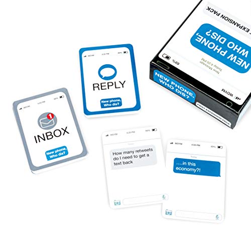 WHAT DO YOU MEME? New Phone, Who Dis? Expansion Pack Party Game by Relatable, Add to The New Phone, Who Dis? Core Game, Includes 45 Inbox Cards & 135 Reply Cards - style: Expansion Pack #1