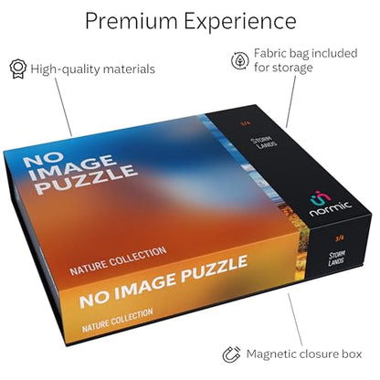 No Image Puzzle 1000 Irregular Pieces Extreme Difficult Jigsaw Challenge Adults Hardest Puzzle No Guide Ultimate Brain Teaser Intermediate Level Stormlands Mystery Unique Gift - color: Stormlands