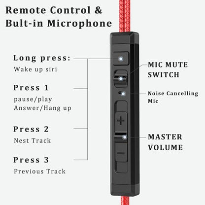 KASOTT SoundMaster Pro V1 - Gaming Earphones with Dual Audio Drivers,Battle Buds,in-Line Mic with Mute and Volume Control, Compatible with Xbox Series,Xbox One,PS5,PS4,Switch,Pc with 3.5mm Aux