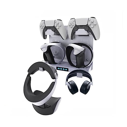 Controller Charging Station Wall Mount for VR 2 Controller Holder Wall Hanging Vertical Charging Stand Dock Controller Headphone Holder Storage Stand Hook