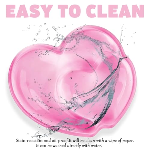 Gel Wrist Rest for Keyboard and Mouse Transparent Pink Heart Elbow Pad Cushion Ergonomic Cute Clear Cool Mouse Wrist Pad Silicone Non-Slip Support for Computer Gaming Home Office Hand Pillow - color: Heart Pink
