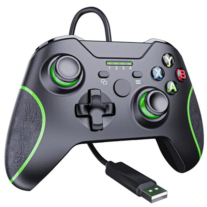 YAEYE Wired Controller for Xbox Series X|S, USB Gamepad with Dual Vibration, 3.5mm Audio Jack, Game Controller for Xbox One/One X|S Compatible with Windows 10/11 PC - Black