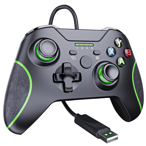 YAEYE Wired Controller for Xbox Series X|S, USB Gamepad with Dual Vibration, 3.5mm Audio Jack, Game Controller for Xbox One/One X|S Compatible with Windows 10/11 PC - Black