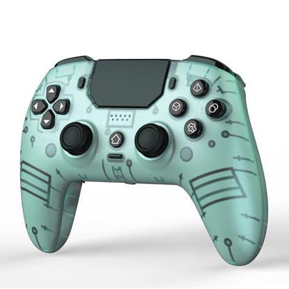 BETMI LED Wireless Controller for PS5, Pro/Slim/Steam Deck/PC(Frosted Blue) | Hall Joysticks/Trigger, Marco Back Button, Turbo, Dual Vibration, 6-Axis, 3.5mm Jack, Built-in Mic, Gamepad with Speaker - color: Frosted Blue