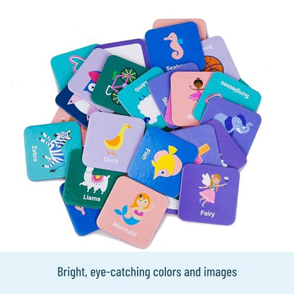 Wildkin Memory Matching Game – 36 Educational Pairs for Toddlers & Preschool - Girl - style: Whimsical