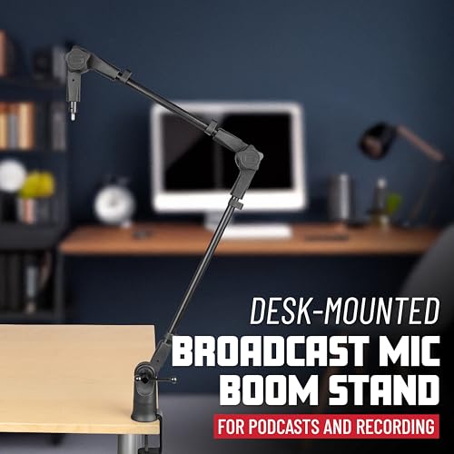 Gator Frameworks Slim Profile Desk-Mounted Mic Stand Boom Arm for Broadcasts, Podcasts, Content Creation, Live Streaming, & Similar Applications (GFWMICBCBM0500) - style: 500 Series