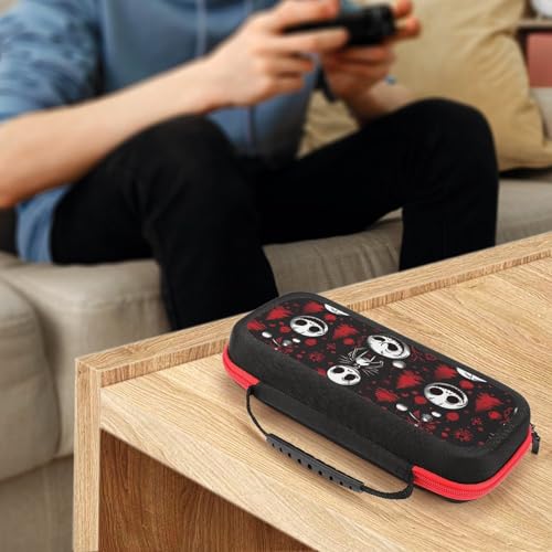 Switch Carrying Case Christmas Horror Switch Game Case with 20 Games Cartridges Hard Shell Travel Protection Storage Case for Console & Accessories