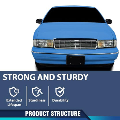 PIT66 Hood Insulation Pad 1/2" Compatible with Chevy Caprice Impala 1991-1996 Black - style: 1991-1996 Chevy Caprice Impala