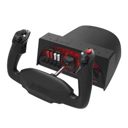 Honeycomb Alpha Flight Controls Yoke and Bravo Throttle Quadrant (2 Items) | Alpha Yoke Plus Switch Panel and Bravo Throttle Bundle, USB-C Cable, Configurable 1-4 Engine Throttle, Pc and Mac - size: Bundle (2 Items)