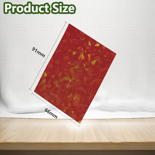 100 Count Red Card Sleeves for Trading Cards, Perfect Fit Shiny MTG Card Sleeve, Holographic Card Sleeves Fit for Magic, Photocard, TCG, Baseball/Sports Cards, Yugioh Card, Game Card 66 * 91 mm - color: Red