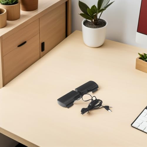 USB Clip-on Computer Speakers USB Powered Compact Desktop Speakers for Home Office Dormitory Use with Monitor Attachment, Stylish and Portable Music Soundbar for Laptop and PC